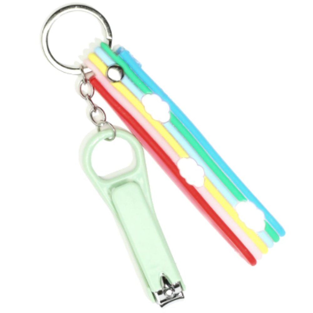 NWT Rainbow Wristband Nail Clippers Keychain